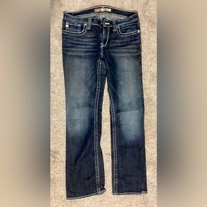Big Star Blue Straight Leg Jeans with Vintage Wash